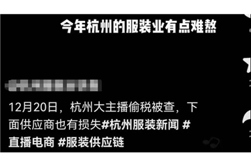 爆料！帶貨一姐薇婭涼了，紡服市場連鎖反應(yīng)，中小企業(yè)處境或?qū)⒏永щy